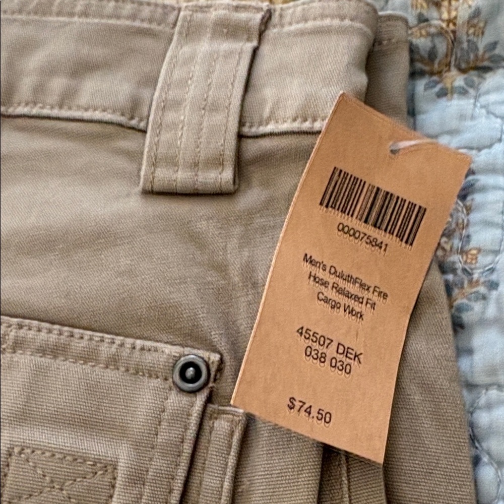 Duluth Trading Co. Khaki Flex Fire Hose Relax Fit Pants 38/30 - Picture 3 of 5